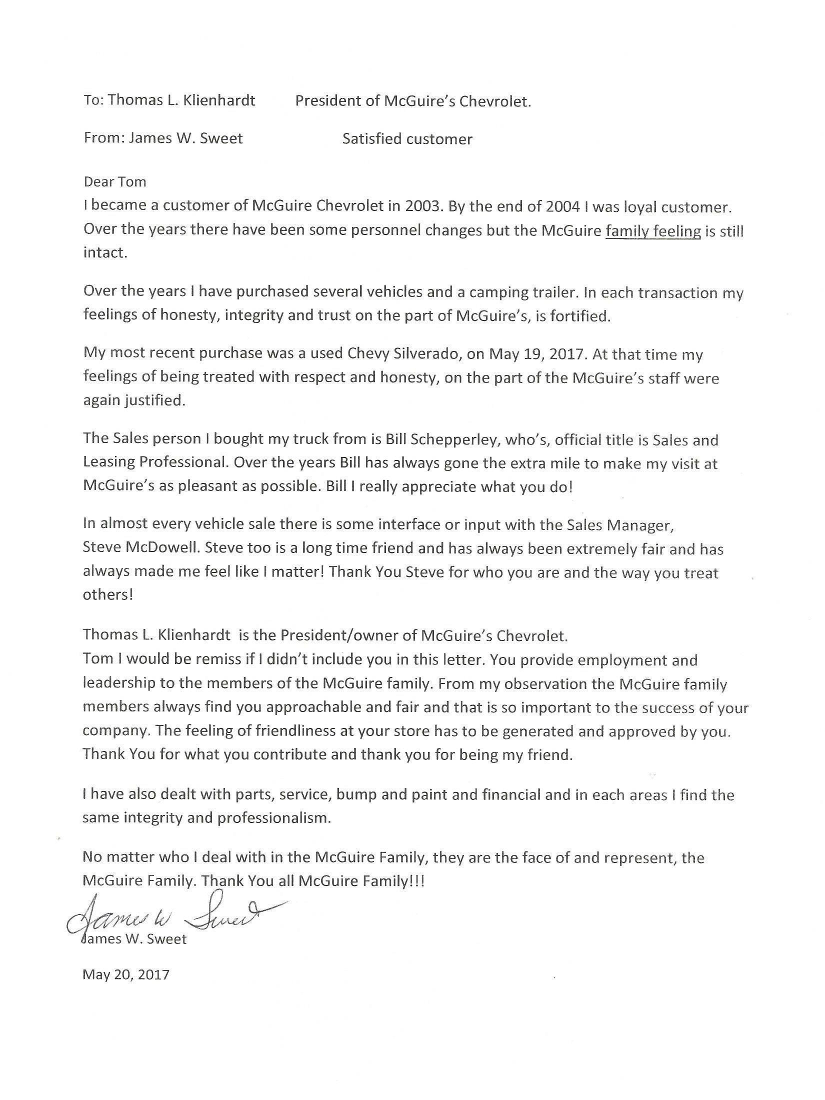 Customer Testimonial